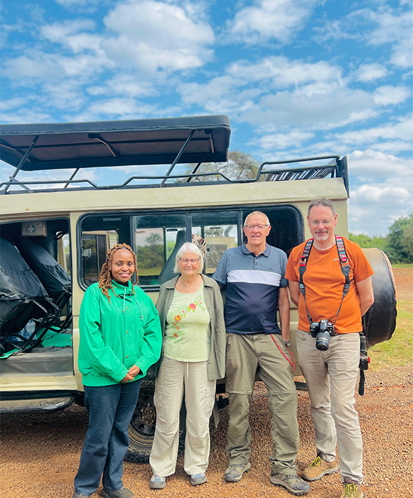 Luxury safari experience – elegant tent and African sunset